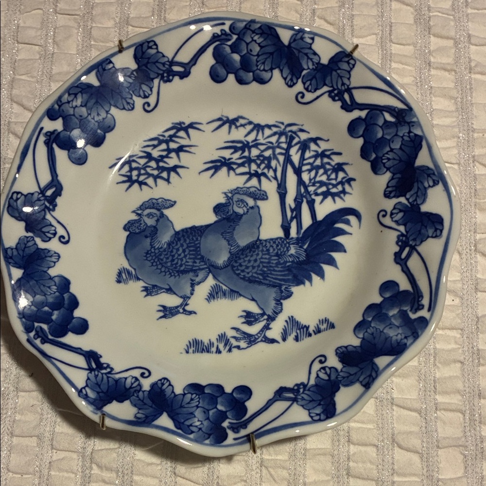 Blue and White Porcelain Dinner Plate
